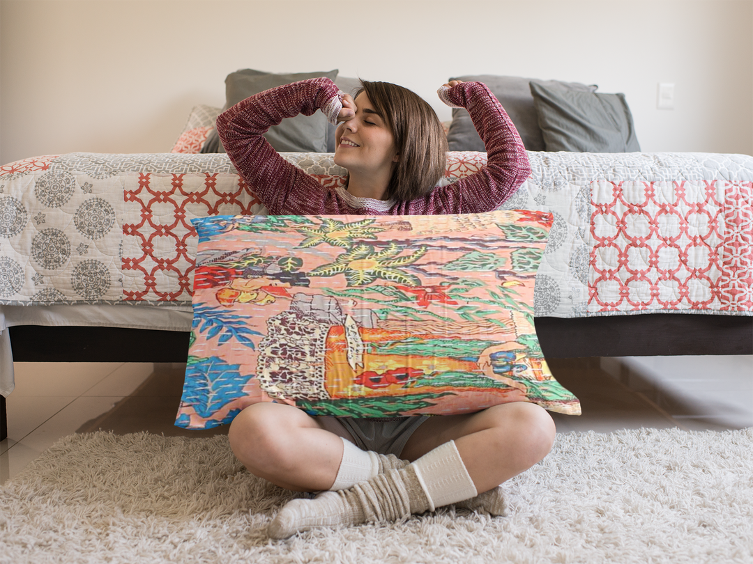 Kantha blanket