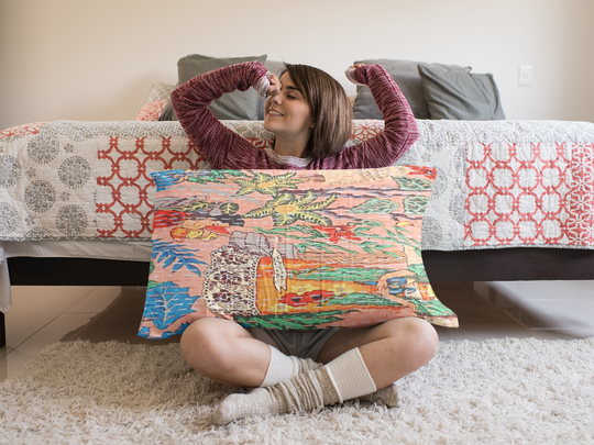 Kantha blanket