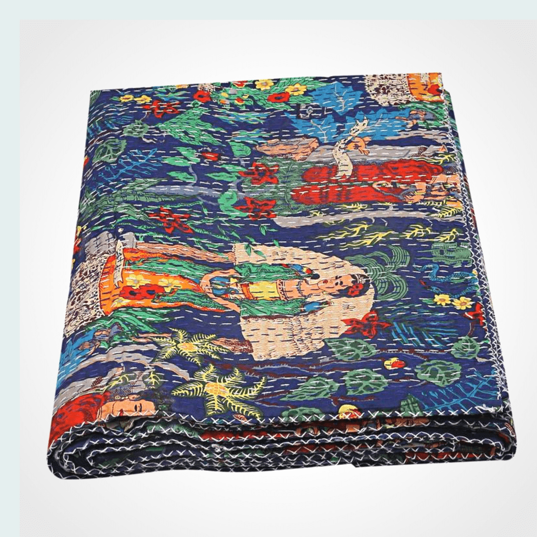 Kantha Quilt-Frida Kahlo kanthausa