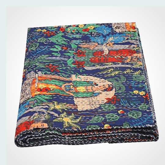 Kantha Quilt-Frida Kahlo kanthausa