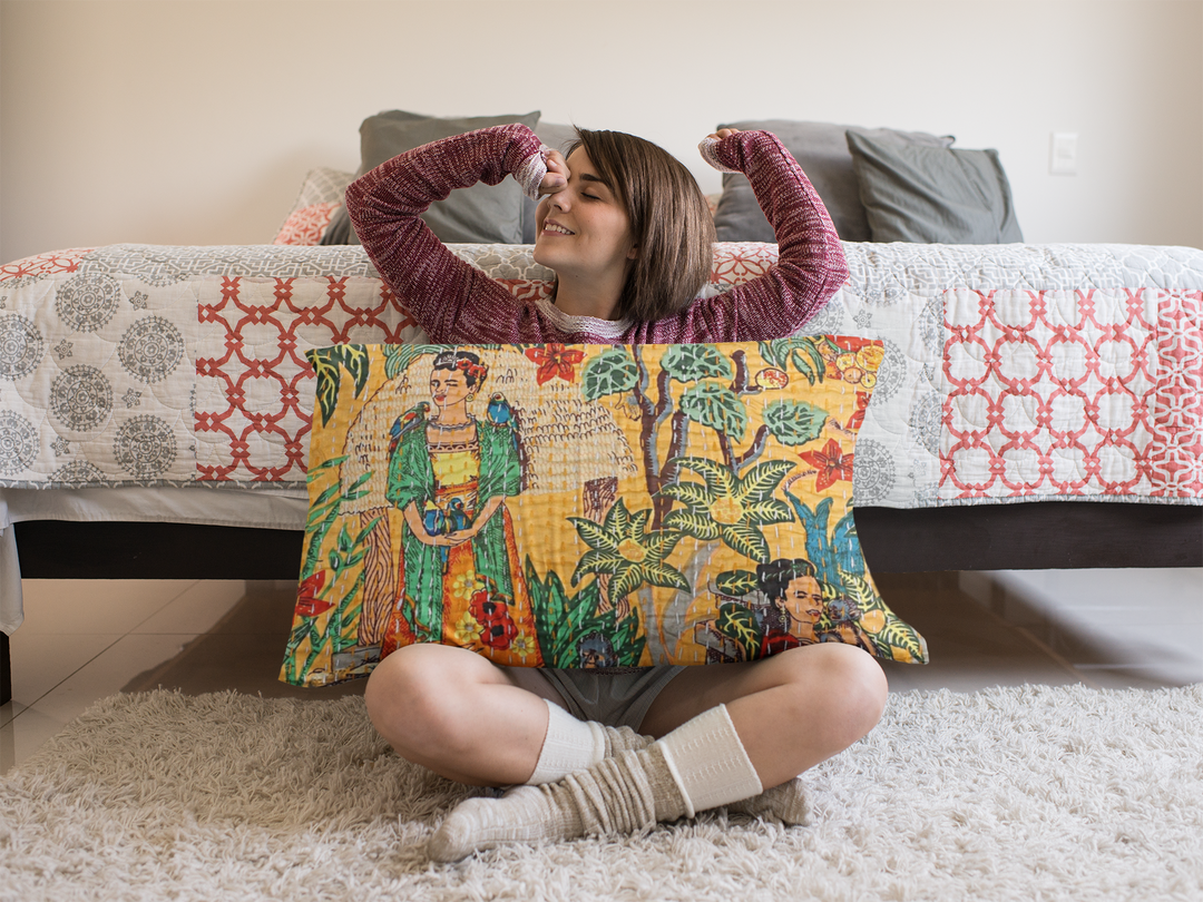 Kantha blanket