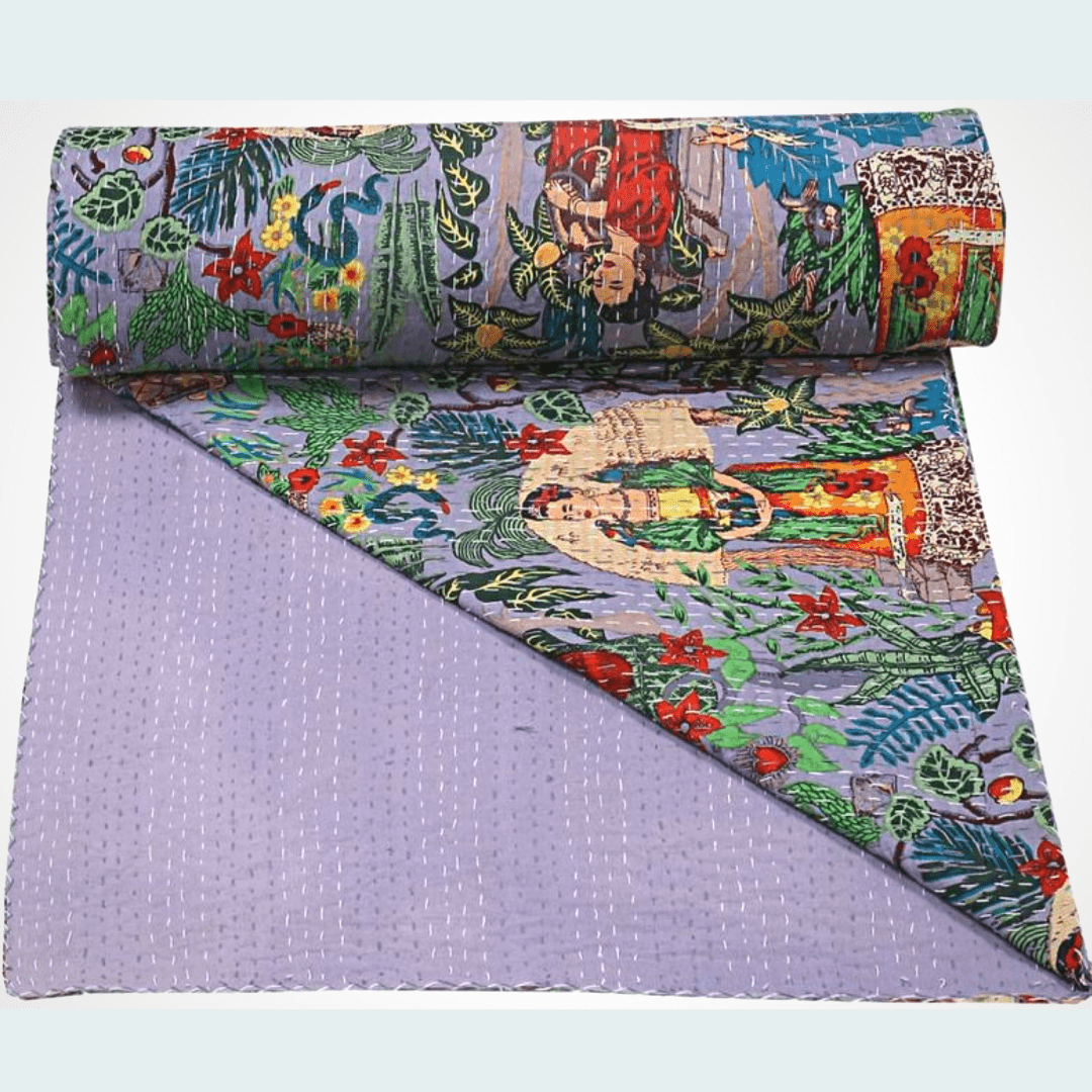 Kantha blanket
