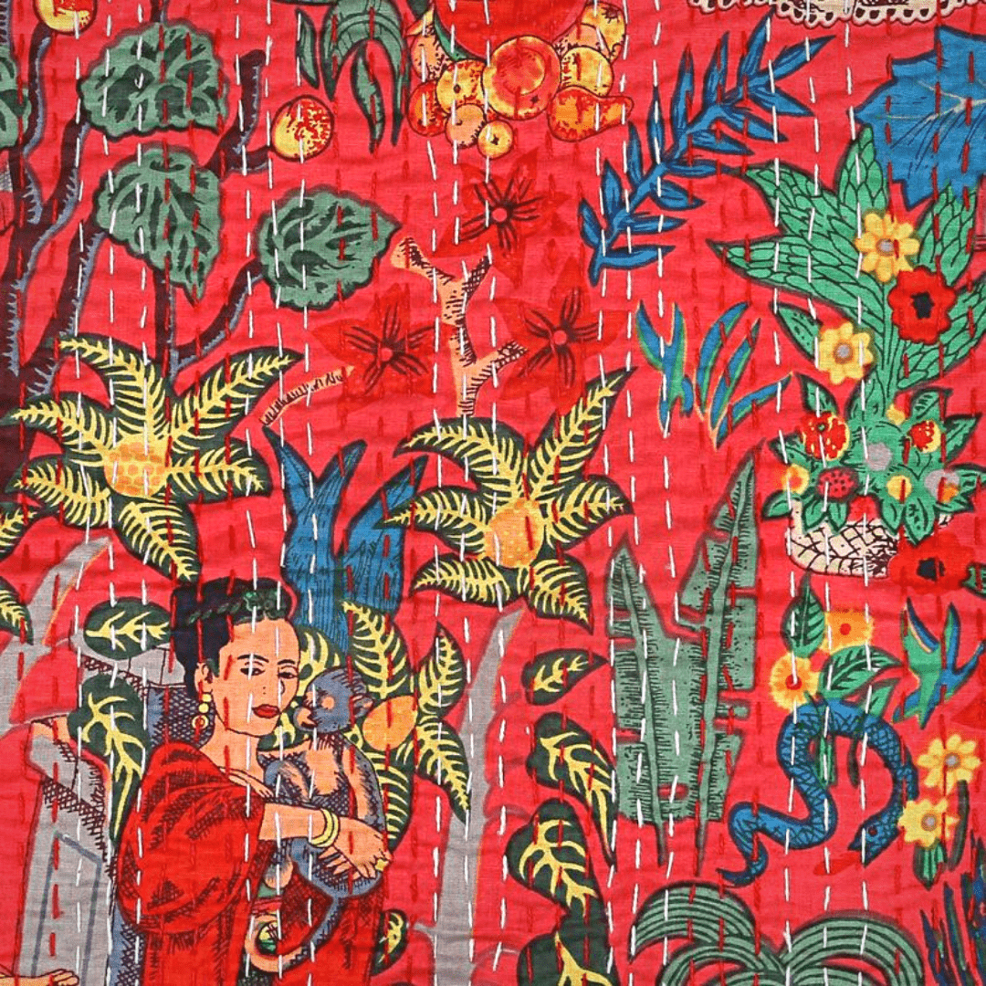 Kantha blanket